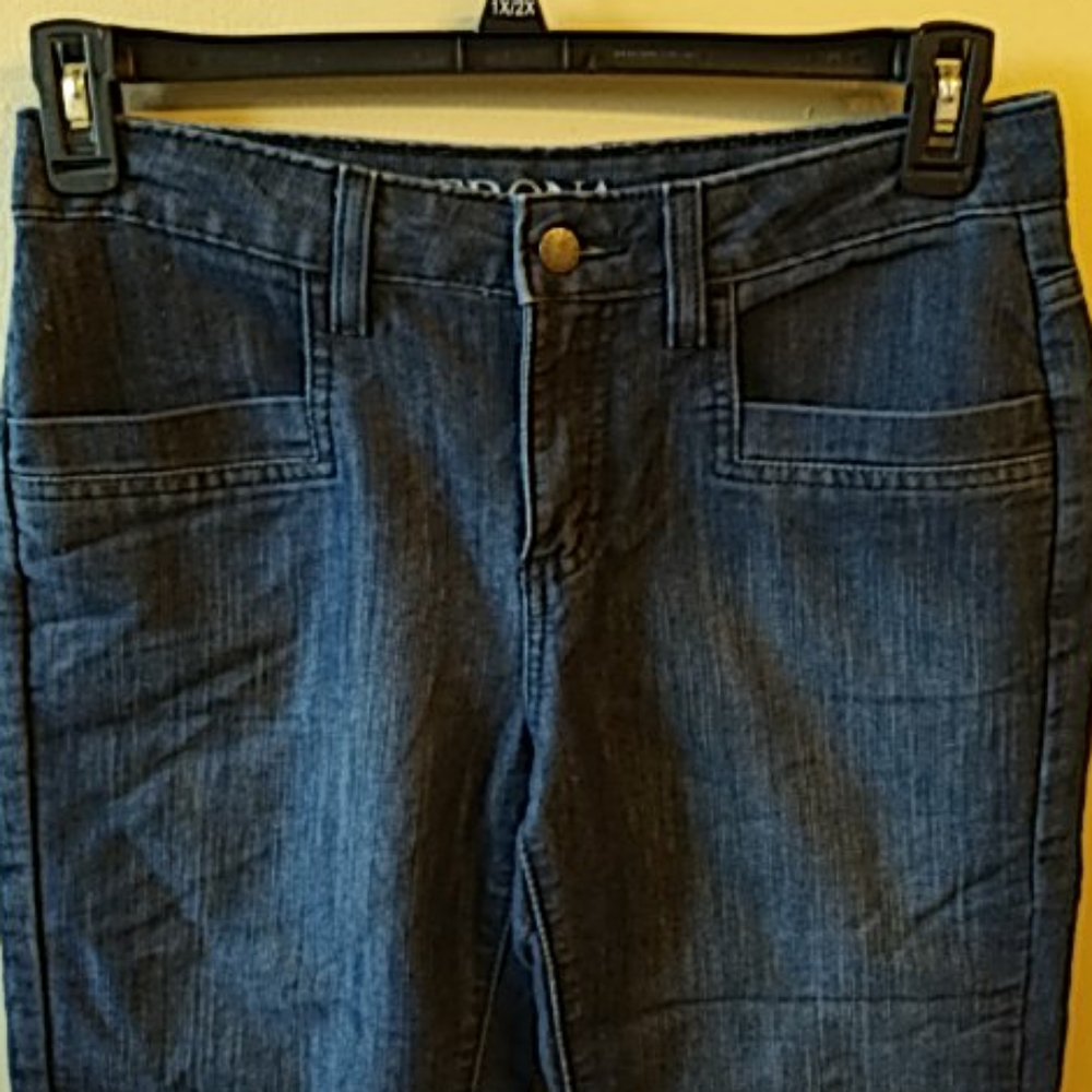 Merona Mid Rise Cropped Dress Jeans Dark Wash 6 - Picture 2 of 5